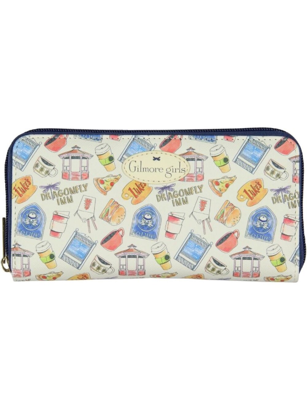 Chic Faux Leather Wallet with Dragonfly Inn Print | Zip Around Closure, Perfect